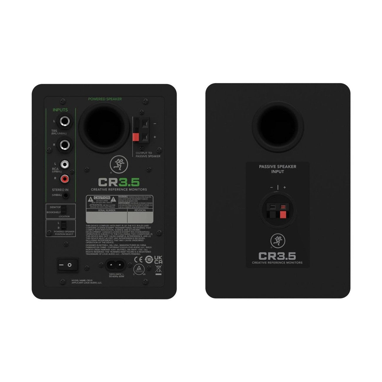 Mackie CR3.5 3.5" Active Studio Monitors PAIR 4