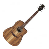 Ibanez V40WSCE Dreadnought Acoustic-Electric Guitar — White Siris, Open Pore Brown