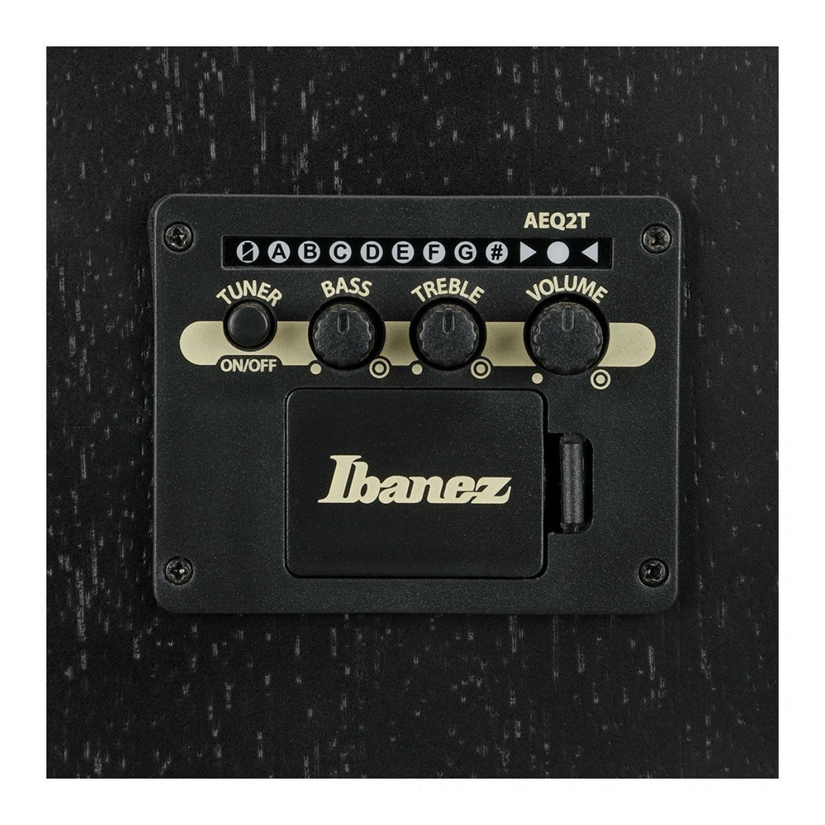 Ibanez V44CE Dreadnought Acoustic-Electric Guitar — Weathered Black, Open Pore 10