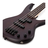 Ibanez GIO miKro GSRM20B Short-Scale Electric Bass Guitar — Walnut Finish 4