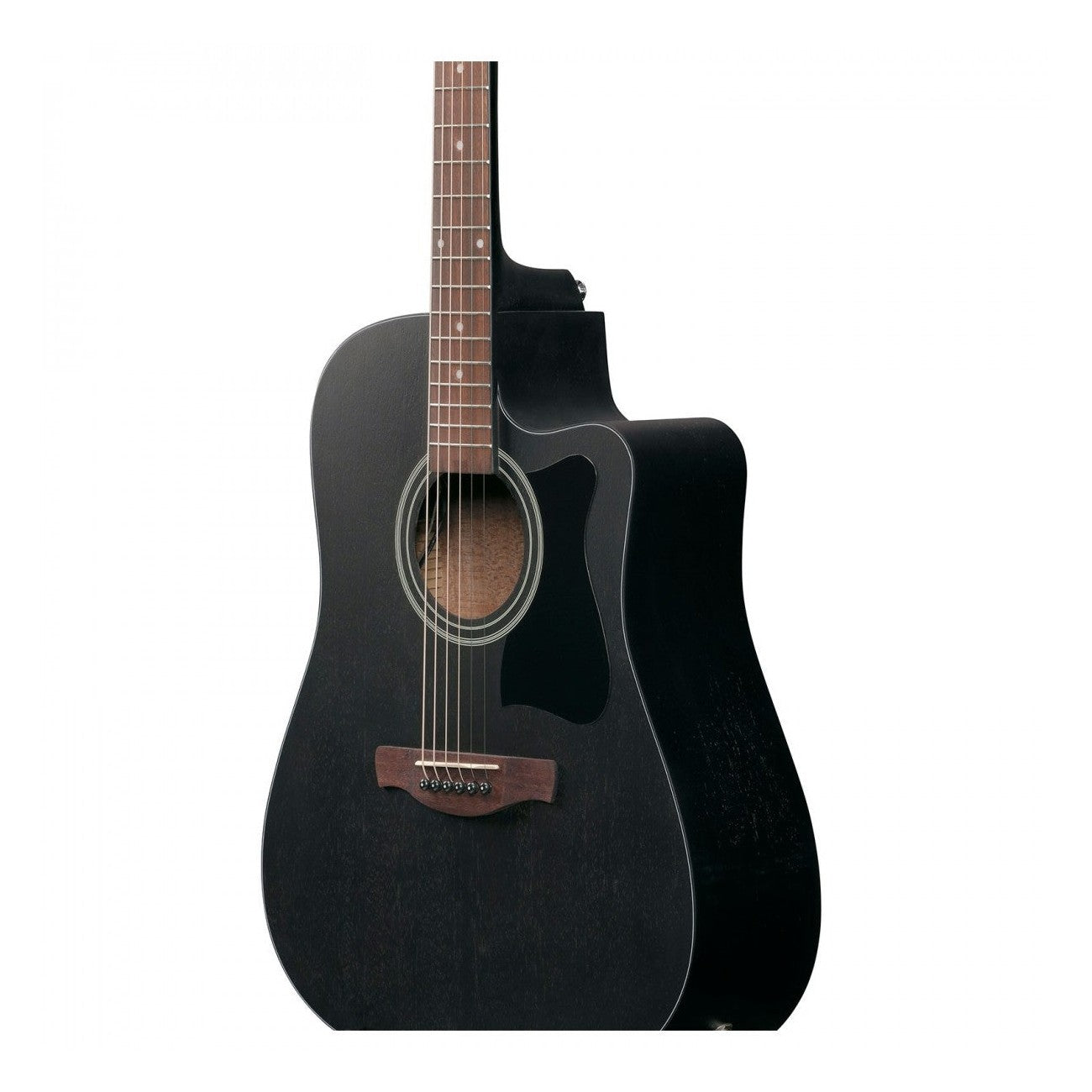 Ibanez V44CE Dreadnought Acoustic-Electric Guitar — Weathered Black, Open Pore