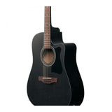 Ibanez V44CE Dreadnought Acoustic-Electric Guitar — Weathered Black, Open Pore