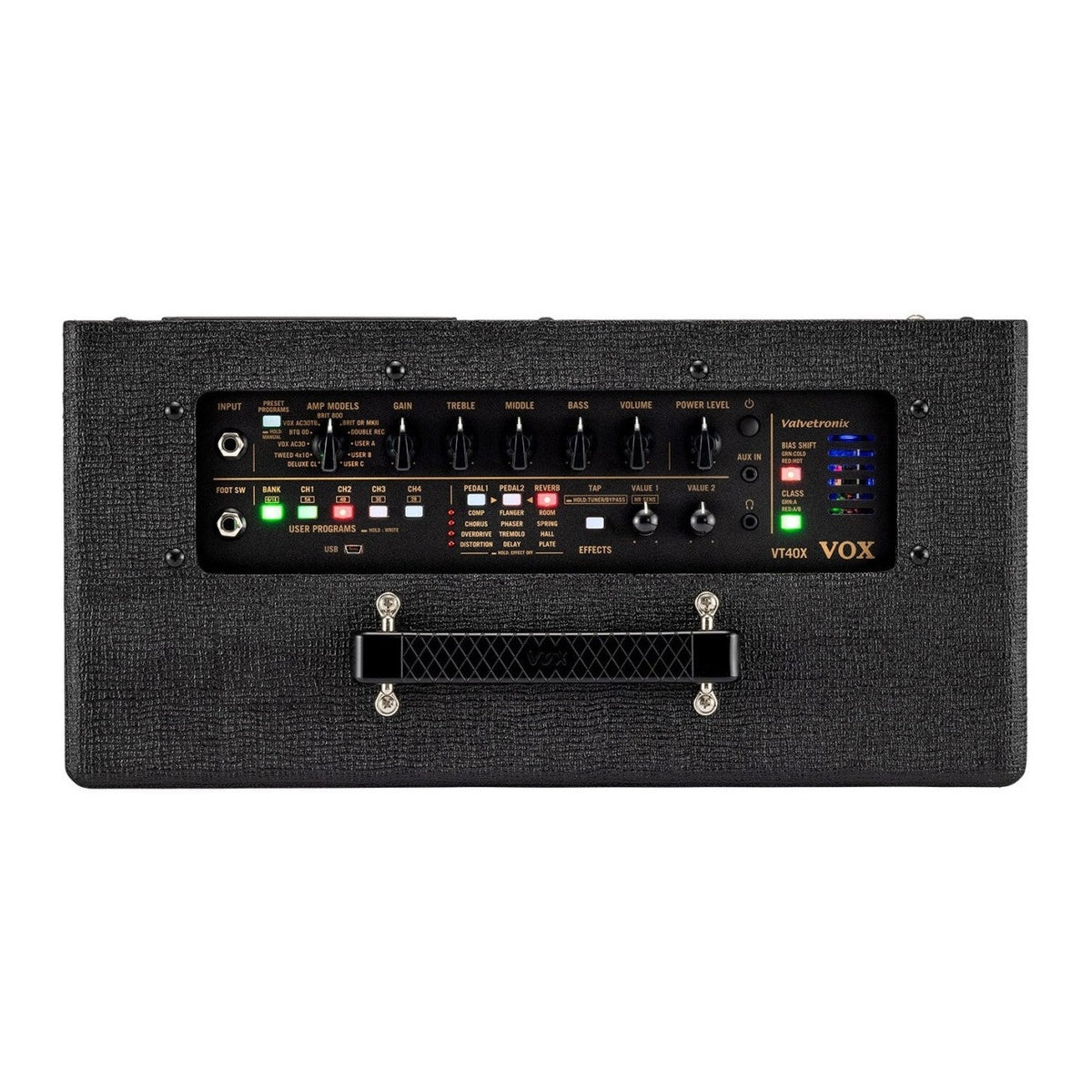 Vox VT40X Valvetronix 40W 8" Hybrid Modelling Combo Amplifier Classic Blue 4