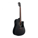 Ibanez V44CE Dreadnought Acoustic-Electric Guitar — Weathered Black, Open Pore