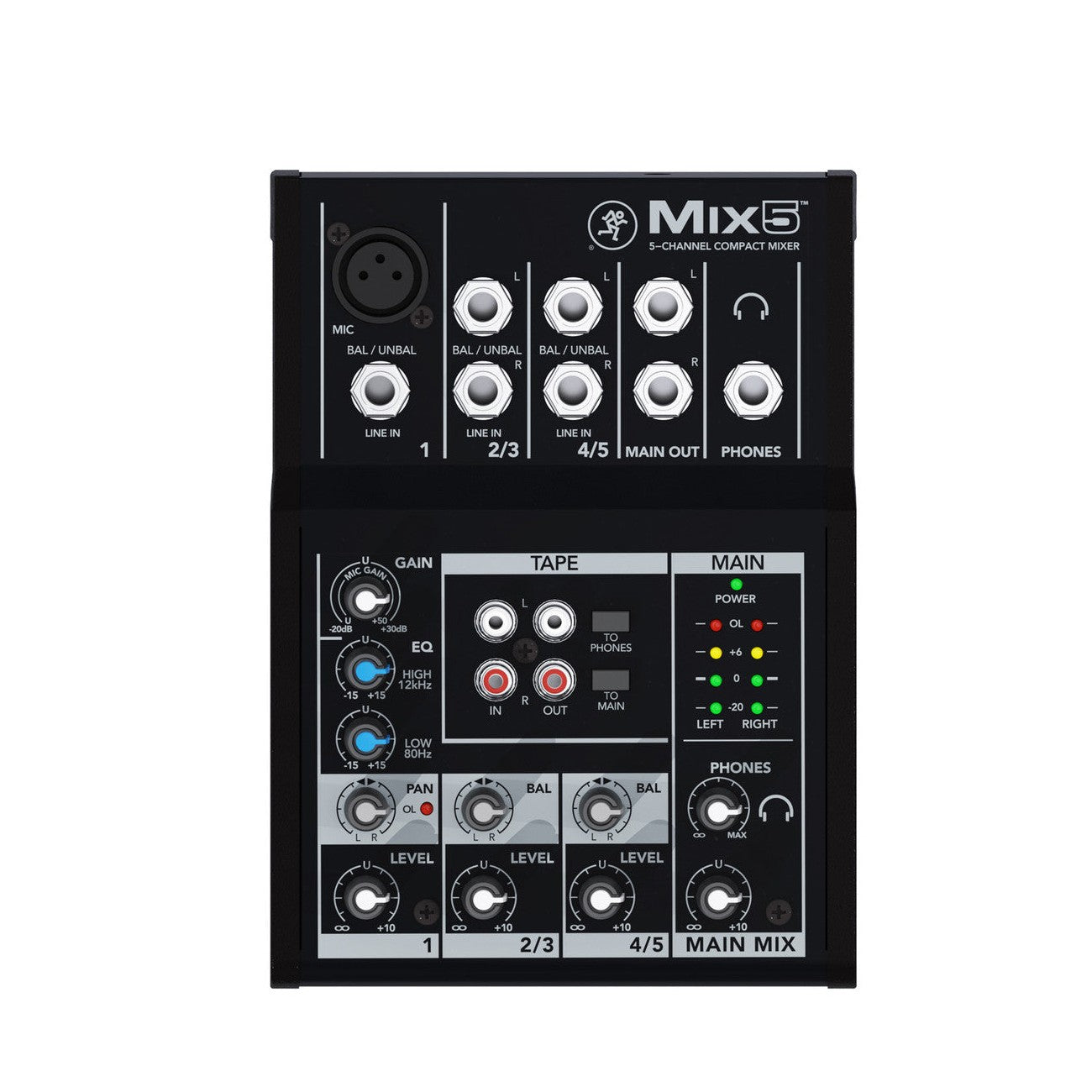 Mackie Mix5 5-Channel Compact Analogue Mixer 1