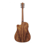Ibanez V40WSCE Dreadnought Acoustic-Electric Guitar — White Siris, Open Pore Brown