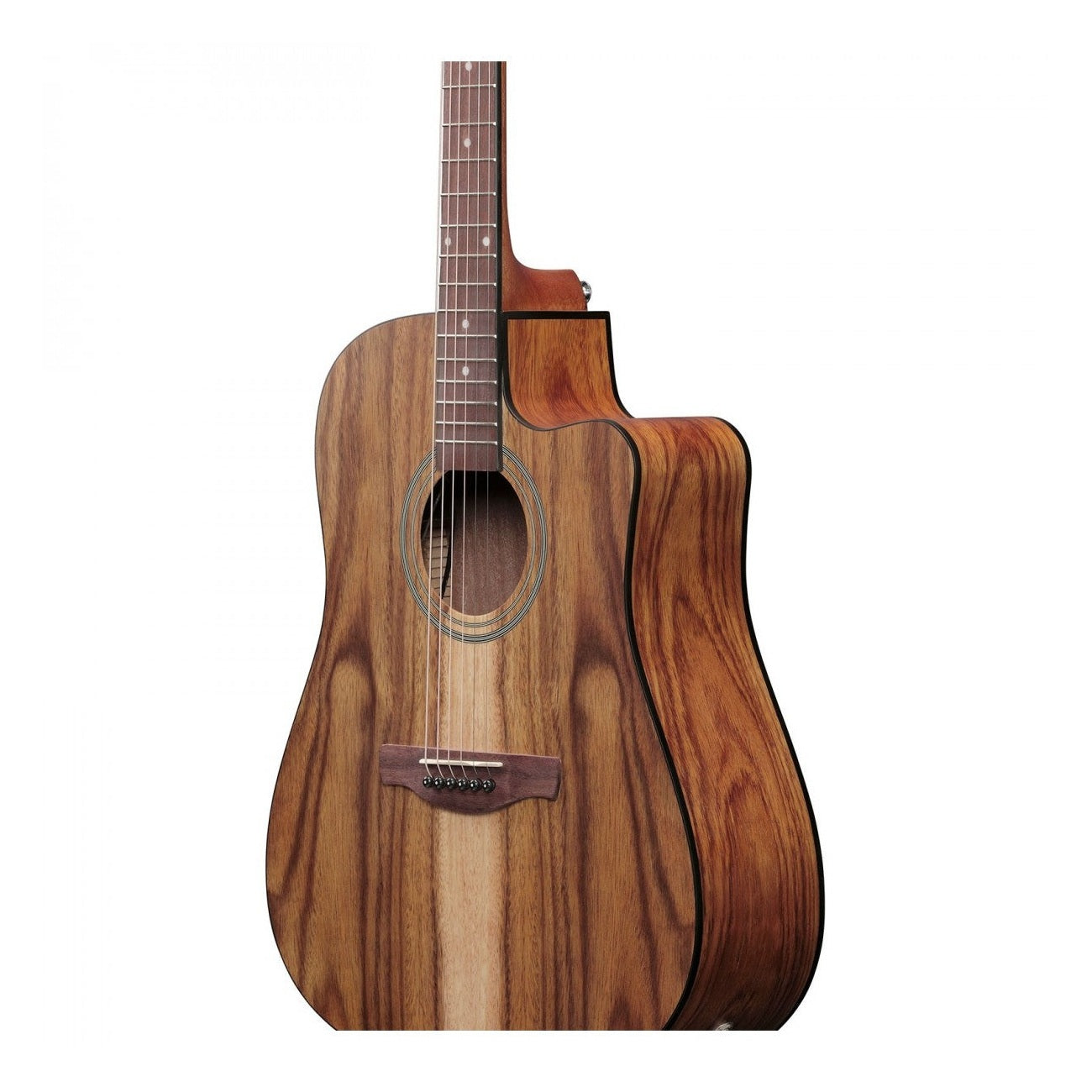 Ibanez V40WSCE Dreadnought Acoustic-Electric Guitar — White Siris, Open Pore Brown