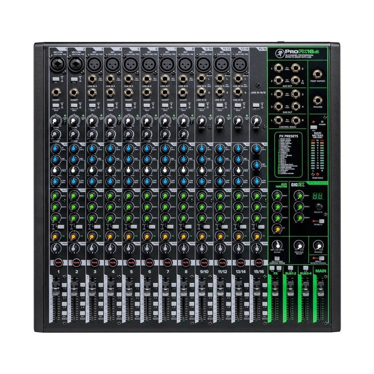 Mackie ProFX16v3 16-Channel Analogue Mixer With USB Interface & Effects 1