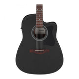 Ibanez V44CE Dreadnought Acoustic-Electric Guitar — Weathered Black, Open Pore