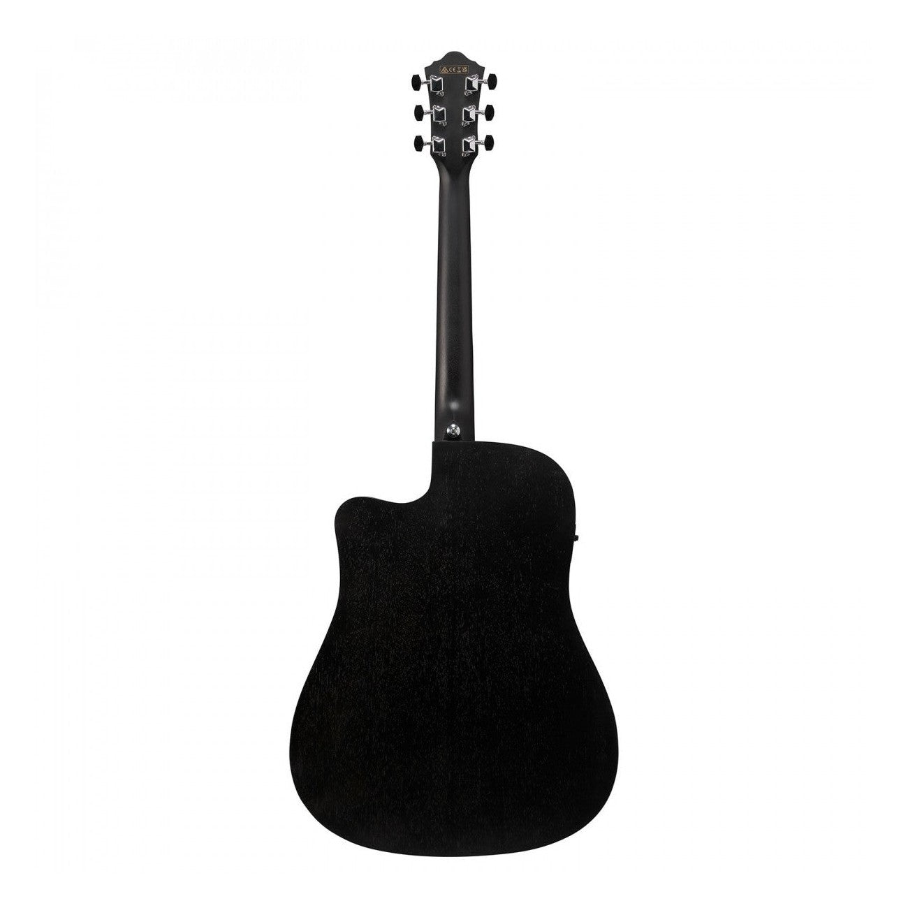 Ibanez V44CE Dreadnought Acoustic-Electric Guitar — Weathered Black, Open Pore