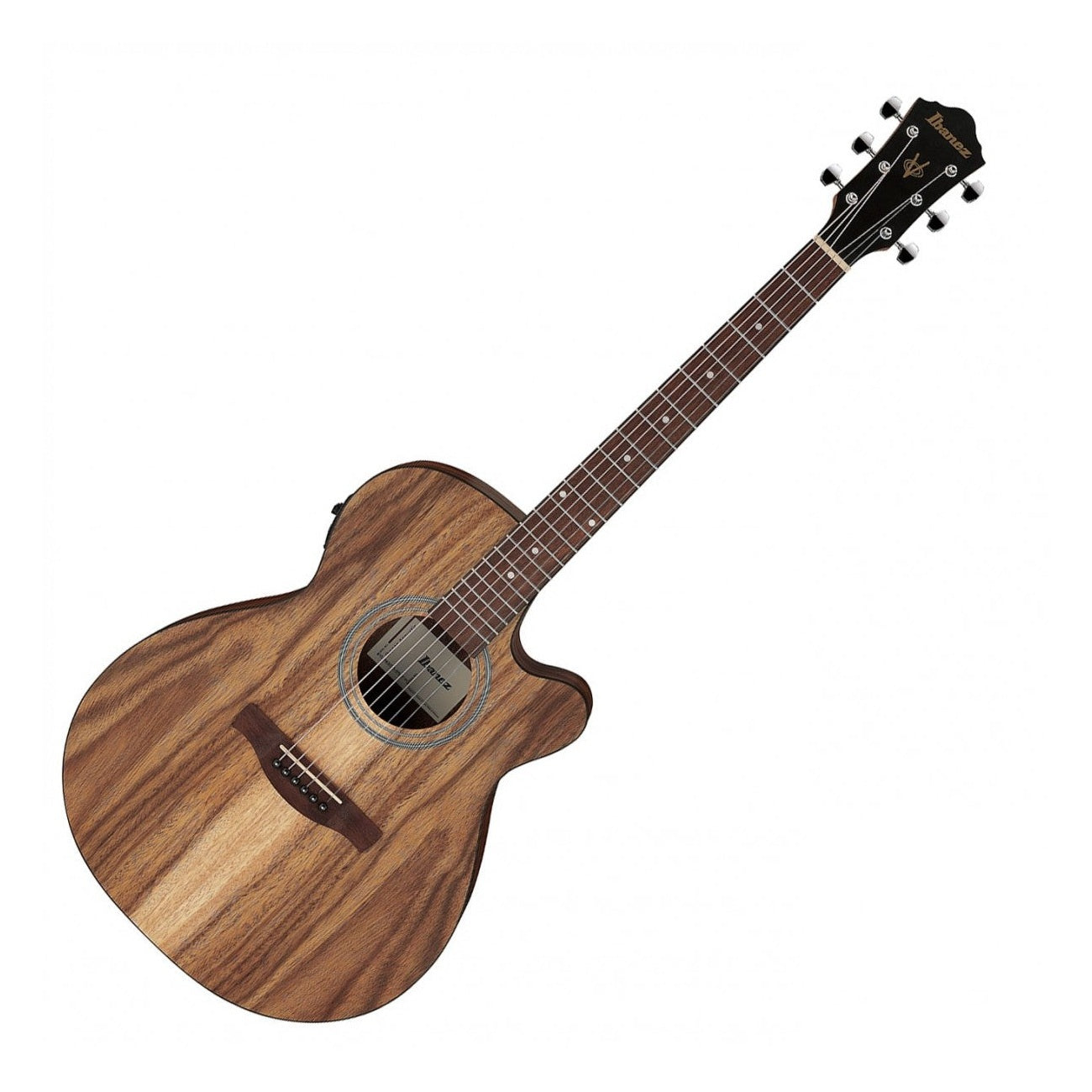 Ibanez VC40WSCE Grand Concert Acoustic-Electric Guitar — White Siris, Open Pore Brown