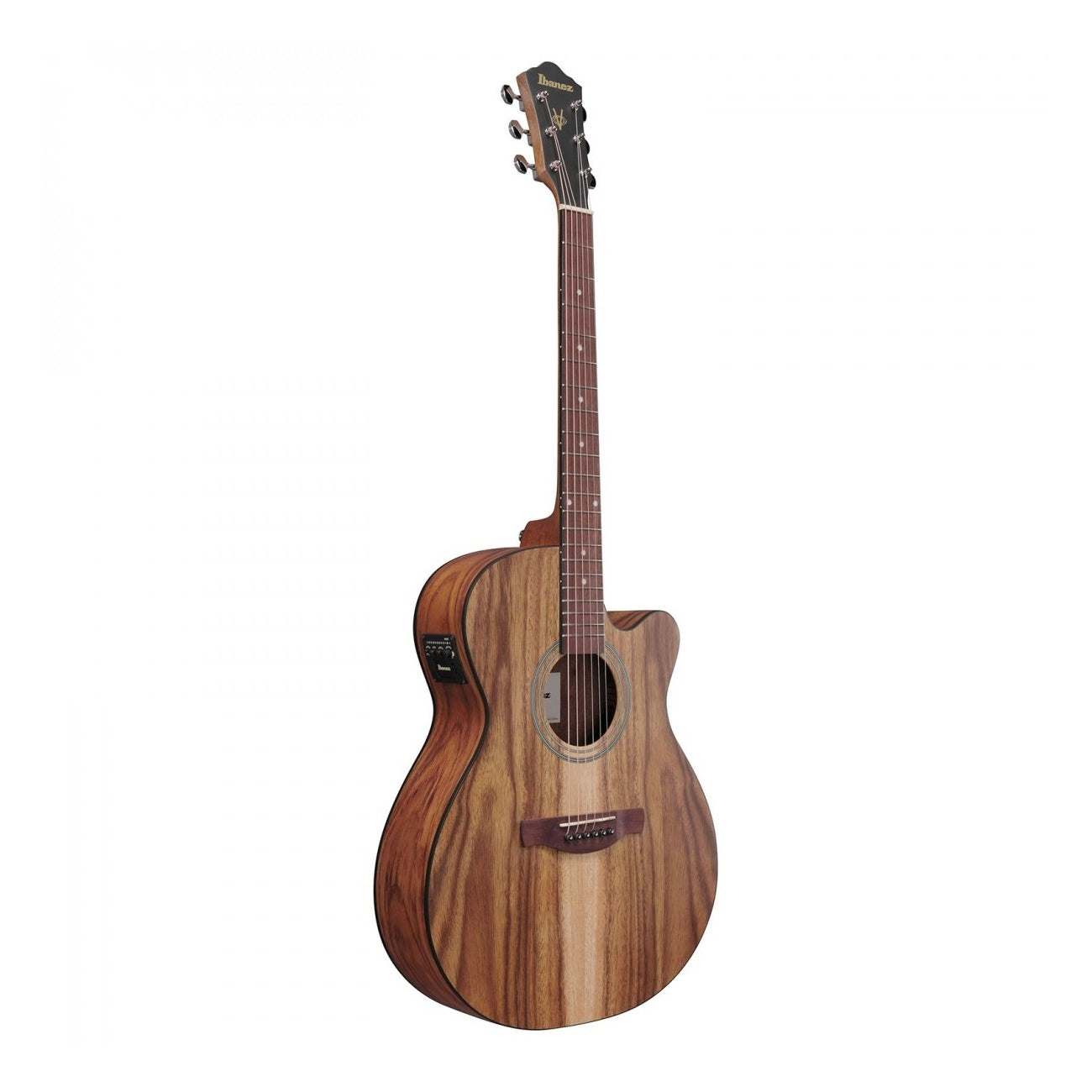 Ibanez VC40WSCE Grand Concert Acoustic-Electric Guitar — White Siris, Open Pore Brown