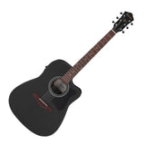 Ibanez V44CE Dreadnought Acoustic-Electric Guitar — Weathered Black, Open Pore