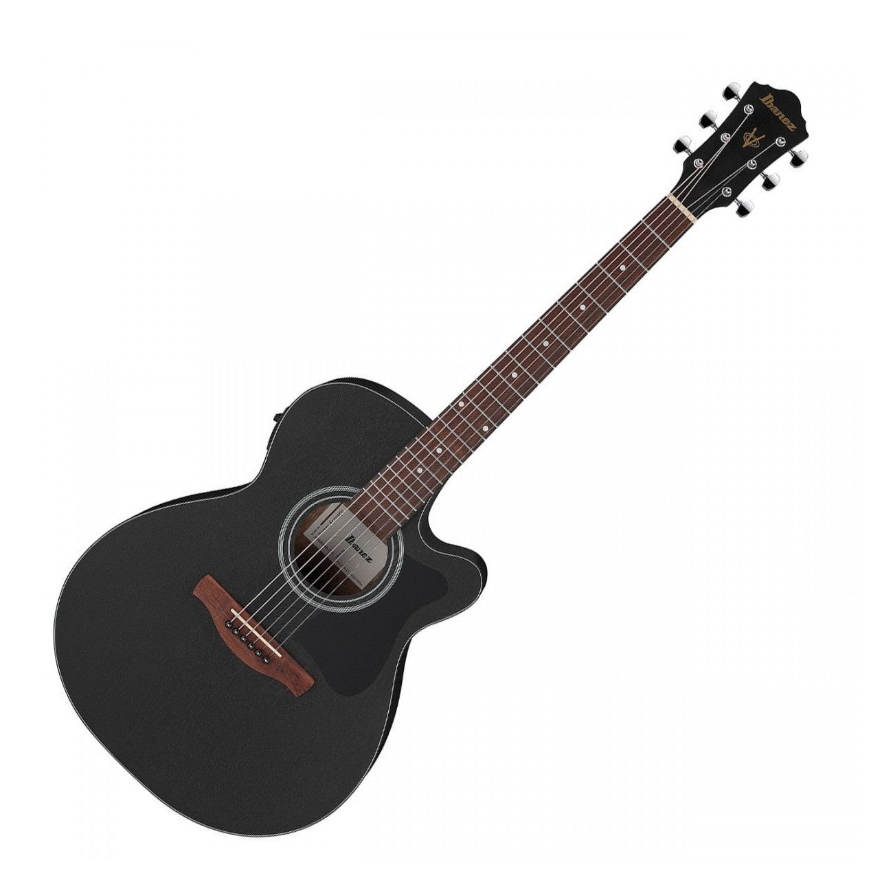 Ibanez VC44CE Grand Concert Acoustic-Electric Guitar — Weathered Black