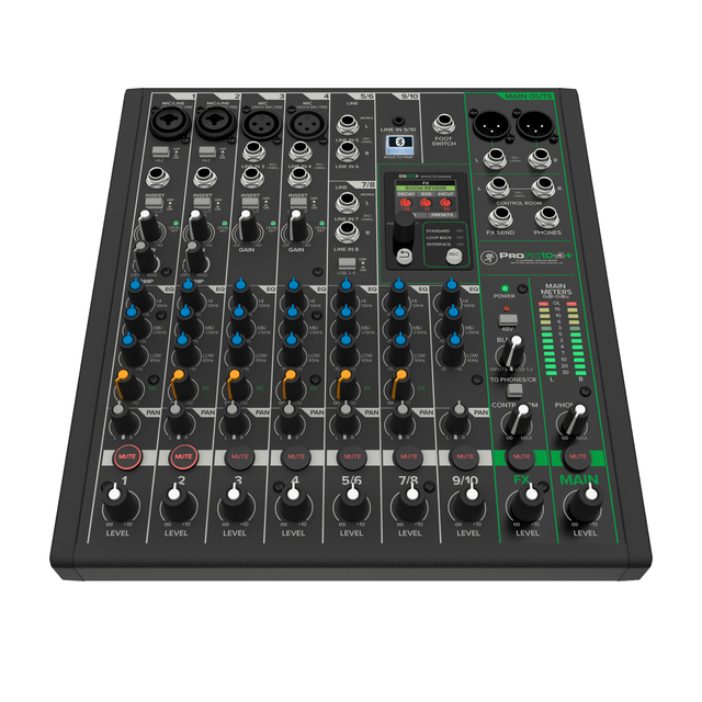 Mackie ProFX10v3+ 10-Channel Analogue Mixer With USB-C, Bluetooth & GigFX+ 3