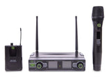 Q-Audio QWM 1950 HH+BP UHF Antenna Diversity Dual Wireless Handheld + Beltpack System