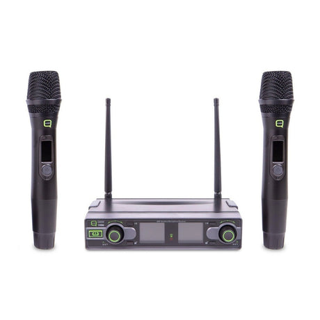Q-Audio QWM 1950 HH UHF Antenna Diversity Dual Wireless Handheld System 1