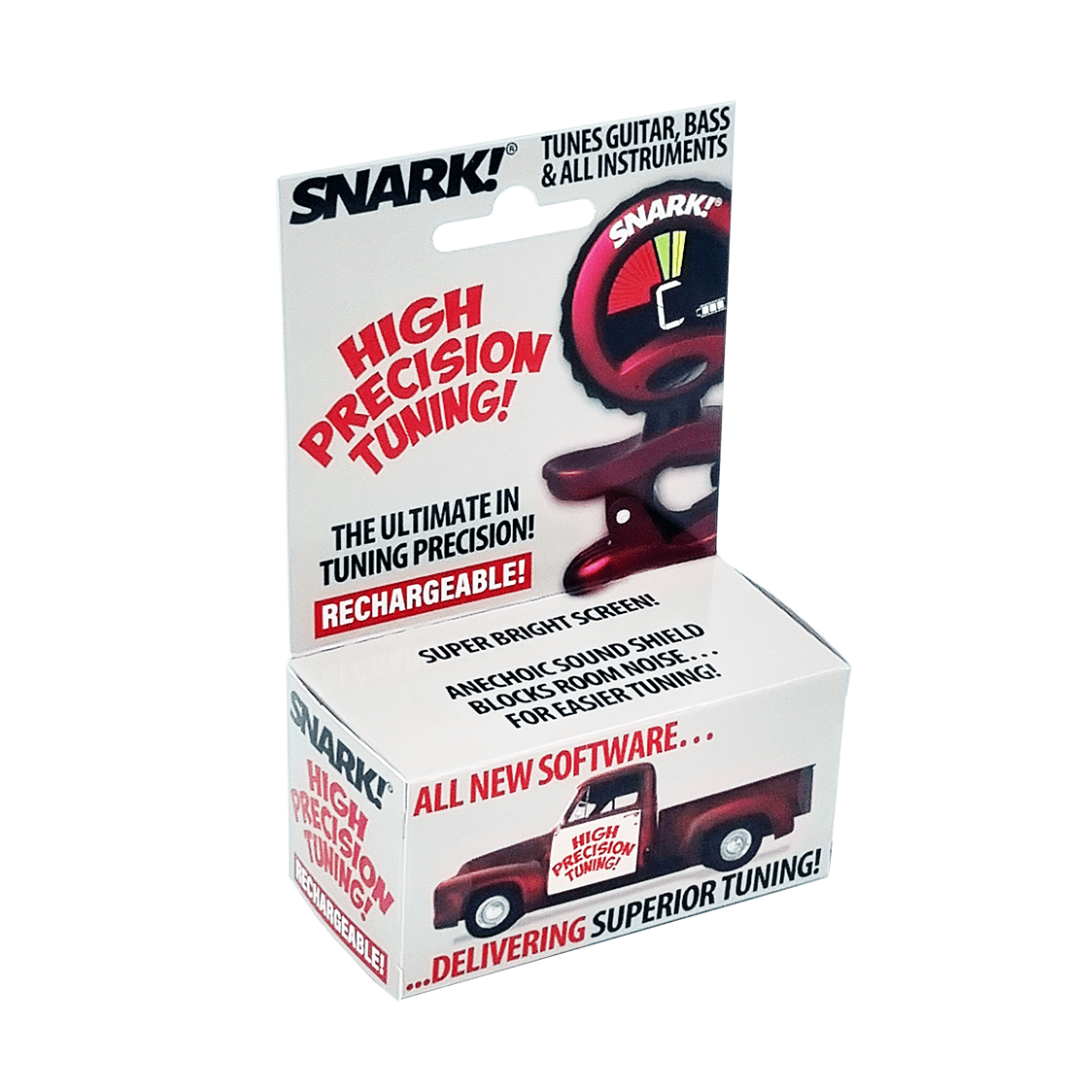 Snark ST-2 HPT High-Precision Clip On Chromatic Tuner with Microphone - Red 3