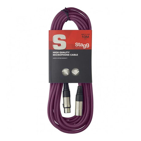 Stagg SMC10-CPP - 10m XLR Male to Female Cable Purple 1