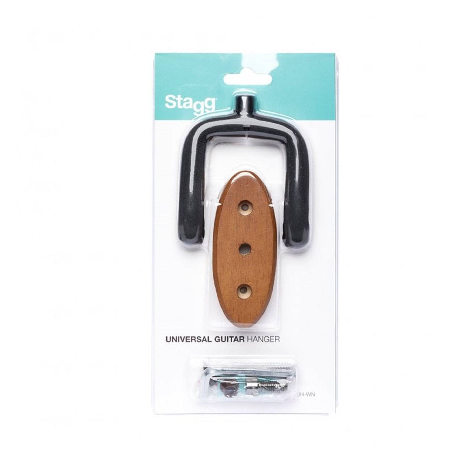 Stagg GUH-WN OVA Guitar Wall Hanger with Oval Wooden Base 2
