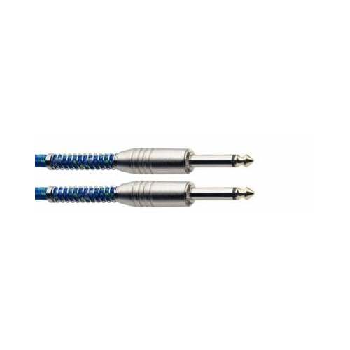 Stagg S-Series Vintage Tweed Style Instrument Cable – Blue 6m 2
