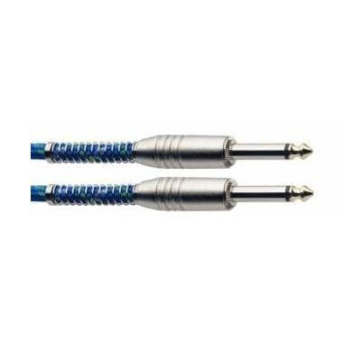 Stagg S-Series Vintage Tweed Style Instrument Cable – Blue 6m 2