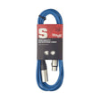 Stagg SMC3-CBL - 3m XLR Male to Female Cable Blue 1