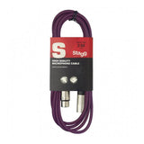 Stagg SMC3-CPP - 3m XLR Male to Female Cable Purple 1