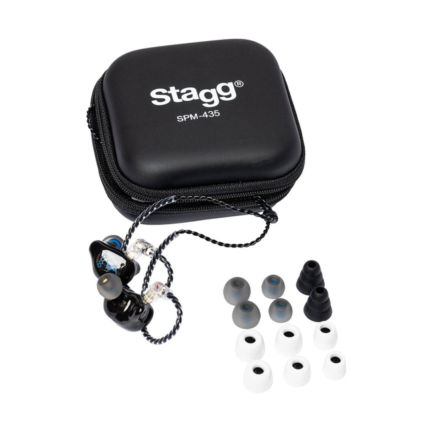 Stagg SPM-435 4 Driver Sound-Isolating In-Ear Monitors, Black 2