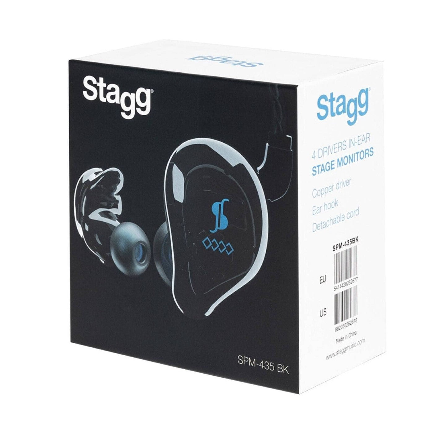 Stagg SPM-435 4 Driver Sound-Isolating In-Ear Monitors, Black 6