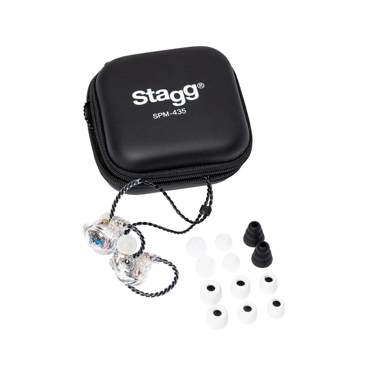 Stagg SIA-ST & SPM-435 Wired In-Ear Monitoring System - Transparent 6