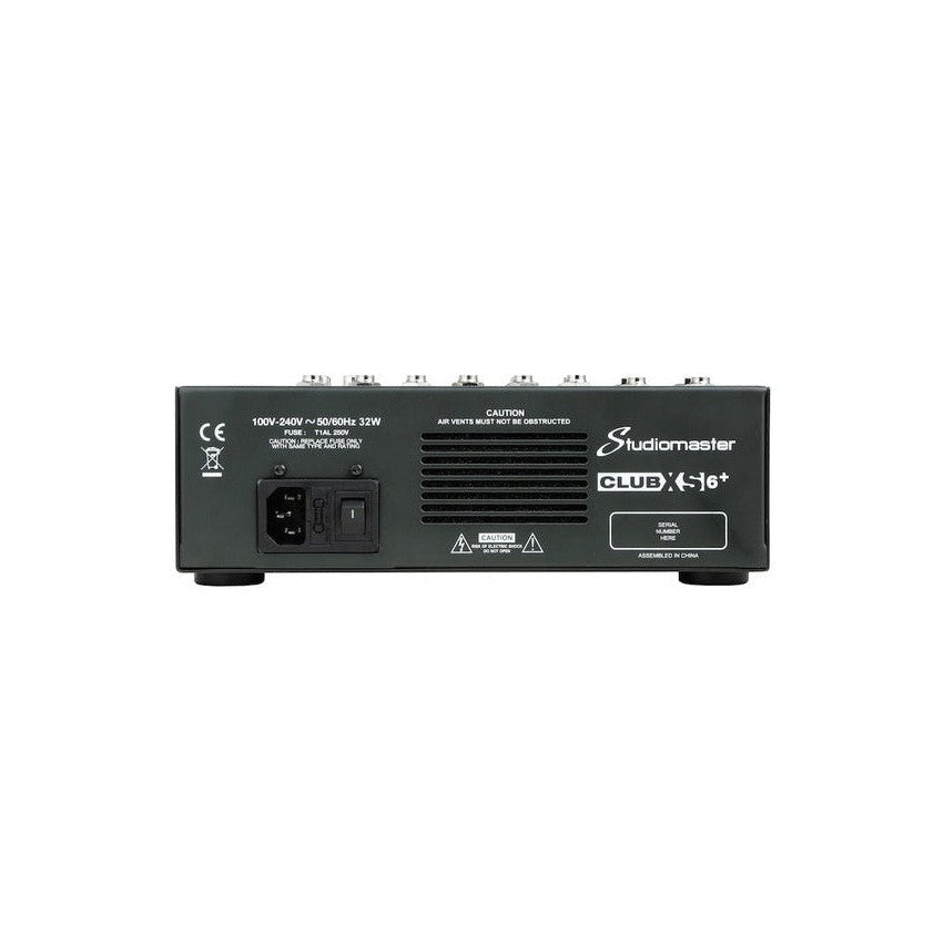 Studiomaster CLUB XS6+ 6-Channel Mixing Desk with Bluetooth, USB/SD & DSP Effects 4