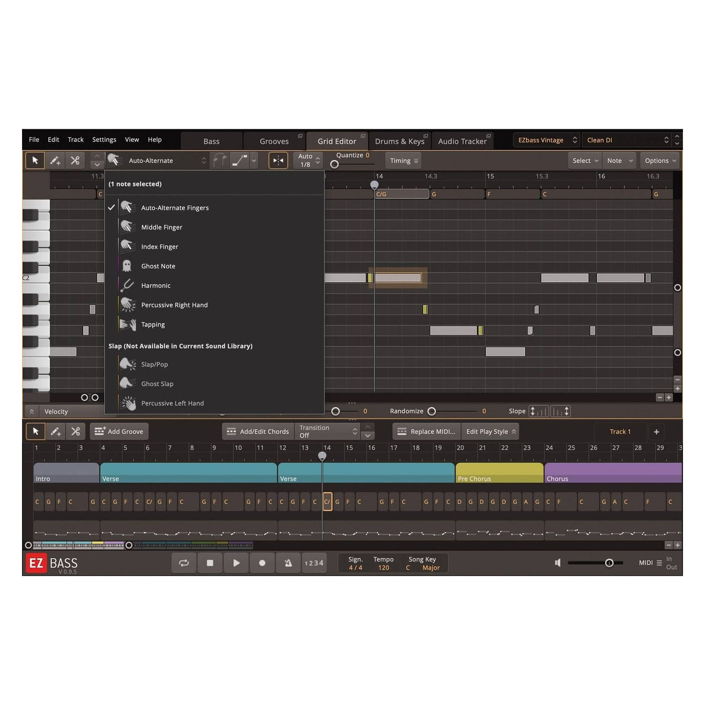 Toontrack EZBass (Download) Grid 2