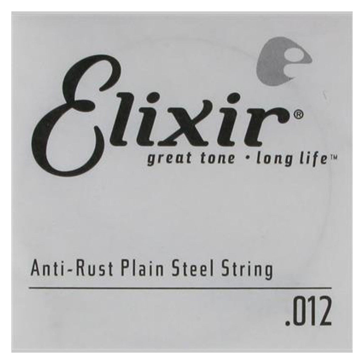 Elixir Anti-Rust Plated Plain Steel Single Guitar String, .012 1