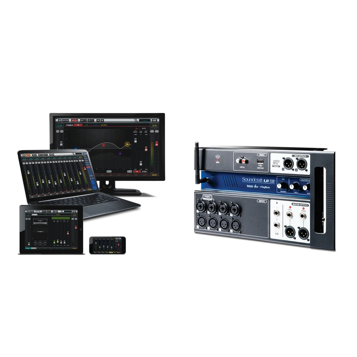 Soundcraft Ui12 12-Channel Digital Rack Mixer With Wireless Control 3