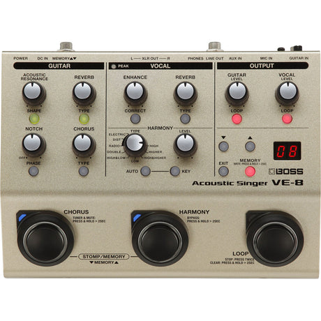 BOSS VE-8 Acoustic Singer Pedal 1
