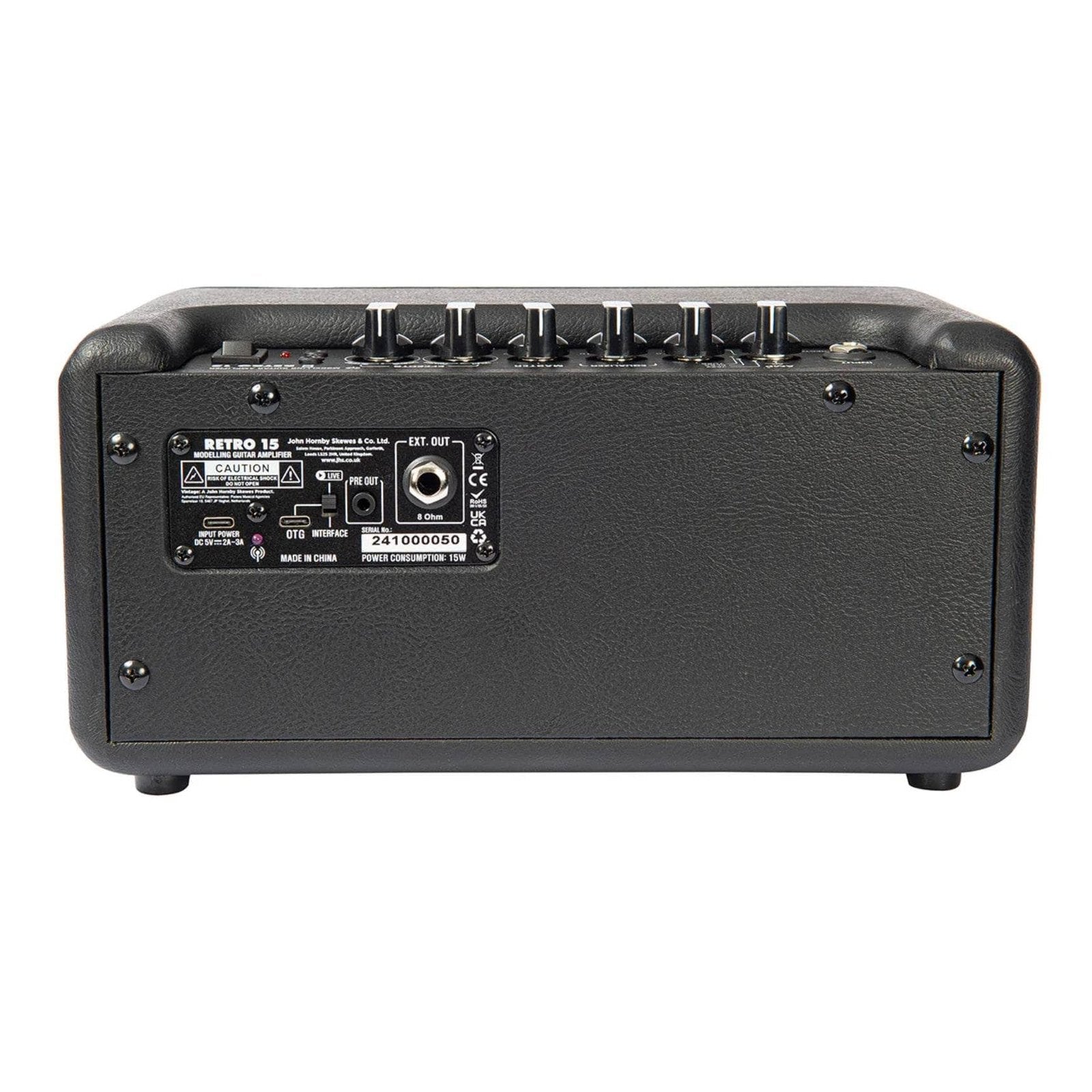 Vintage Retro 15W Guitar Amplifier with Bluetooth & Effects Black 6