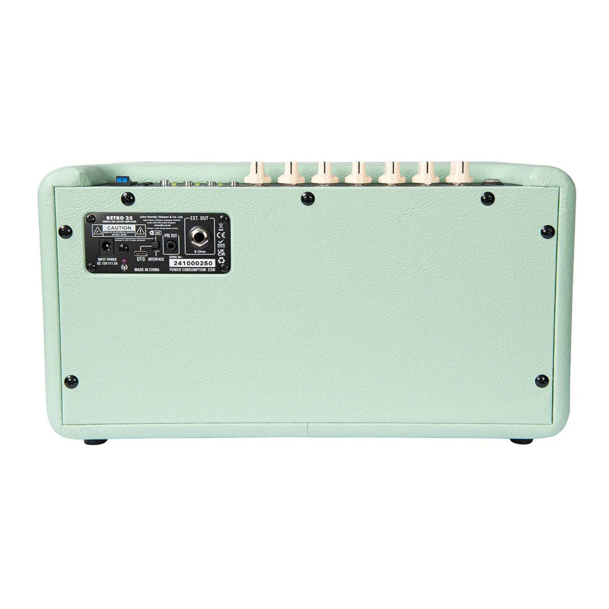 Vintage Retro 15W Guitar Amplifier with Bluetooth & Effects Mint Green 5