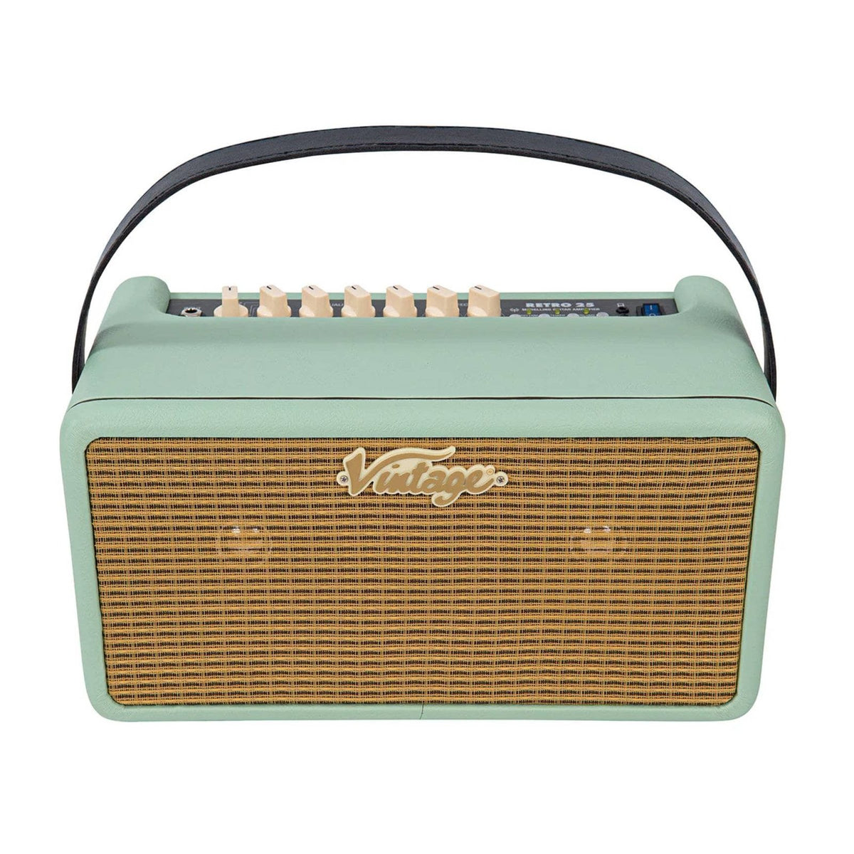Vintage Retro 25W Guitar Amplifier with Bluetooth & Drum Machine Mint Green 1