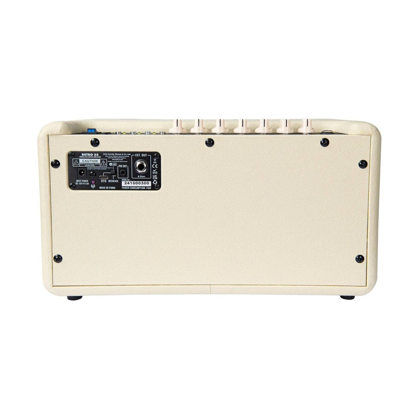 Vintage Retro 25W Guitar Amplifier with Bluetooth & Drum Machine Vintage White 5